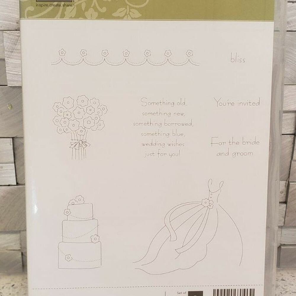 Stampin Up Blissful Bride Bridal Stamps Crafting Supplies Wedding